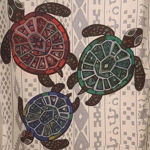 Sarong Pareo  Wrap Dress Turtle Honu Designs 100% Terryvoile